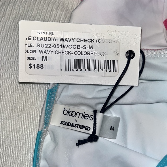 Bloomie’s x SOLID & STRIPED CLAUDIA ONE SHOULDER ONE-PIECE SWIMSUIT Sz M - Picture 8 of 8